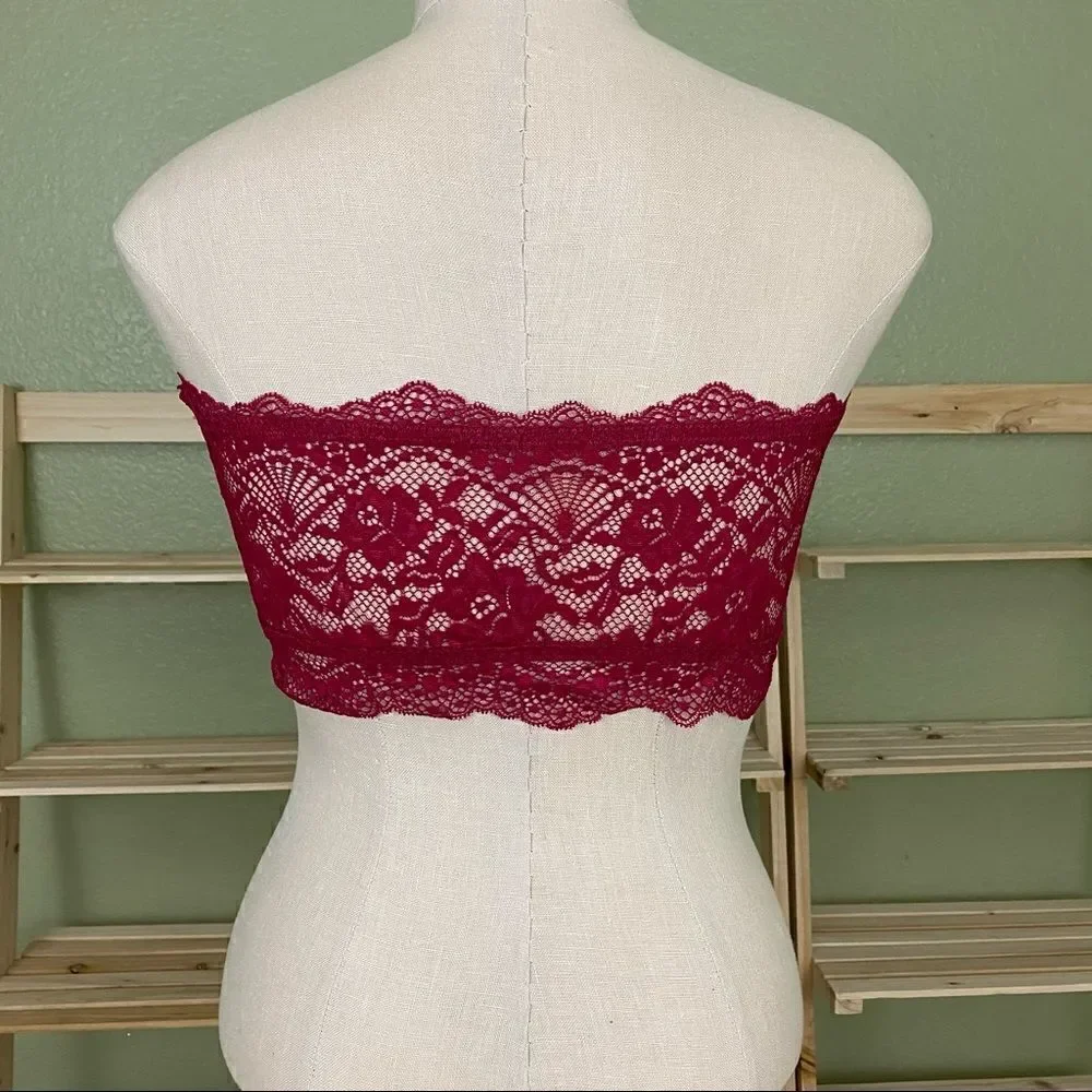 Free People Lacey Looks Bandeau Burgundy - Picture 4 of 6